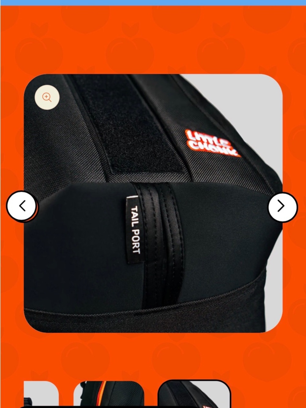 Little Creations Black Dog Backpack with Tail Port